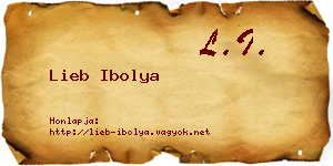 Lieb Ibolya névjegykártya