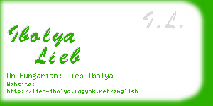 ibolya lieb business card